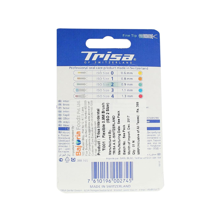 Trisa Interdental Brush Green 0.9 mm Size 2