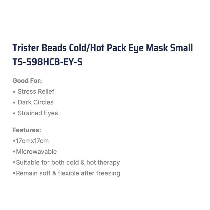 Trister Beads Cold / Hot Pack Eye Mask Small