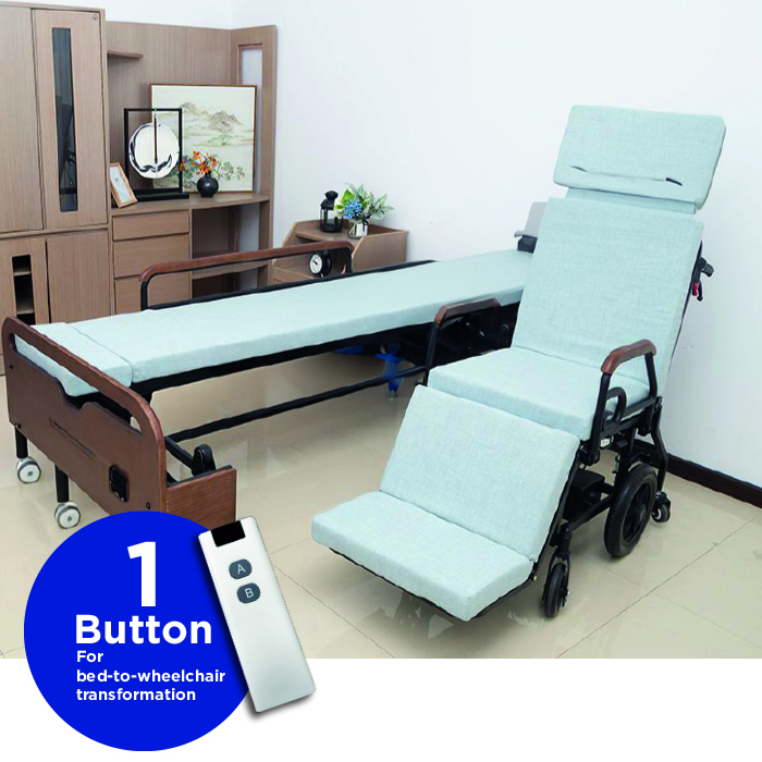 Trister Electric Wooden Bed Cum Wheelchair TS981EWBW