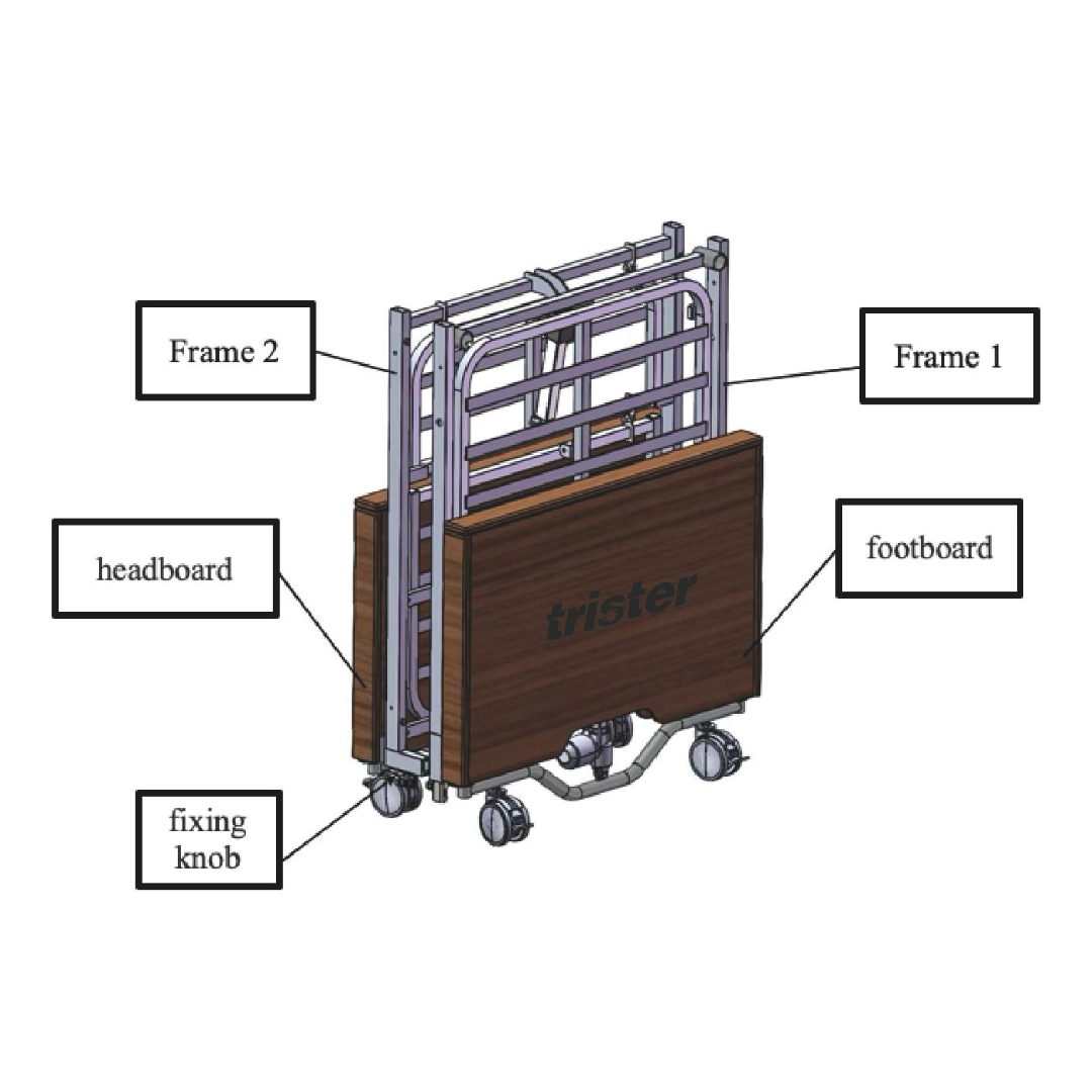 Trister Low Profiling Electrical Wooden Bed, Classic Comfort Meets Modern Control For Personalized Care - TS 983EWB-LP
