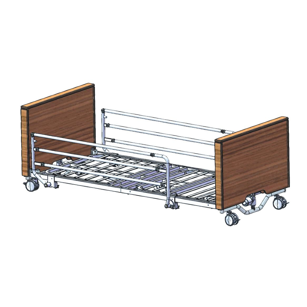 Trister Low Profiling Electrical Wooden Bed, Classic Comfort Meets Modern Control For Personalized Care - TS 983EWB-LP