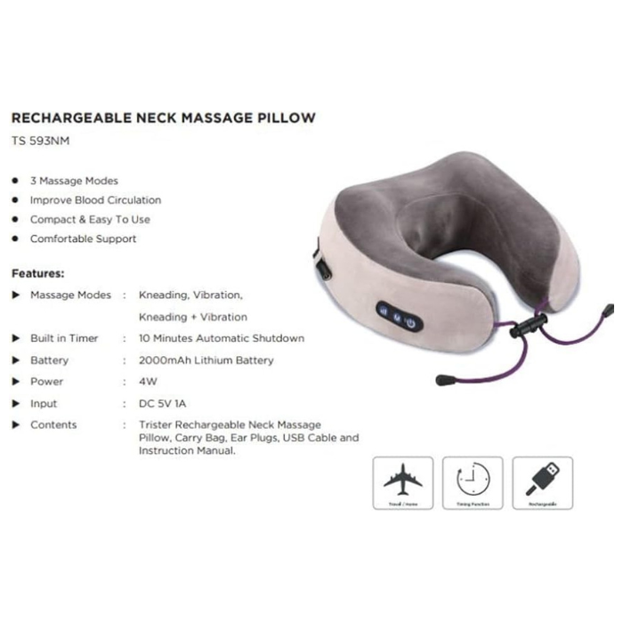Trister Rechargeable Neck Massage Pillow