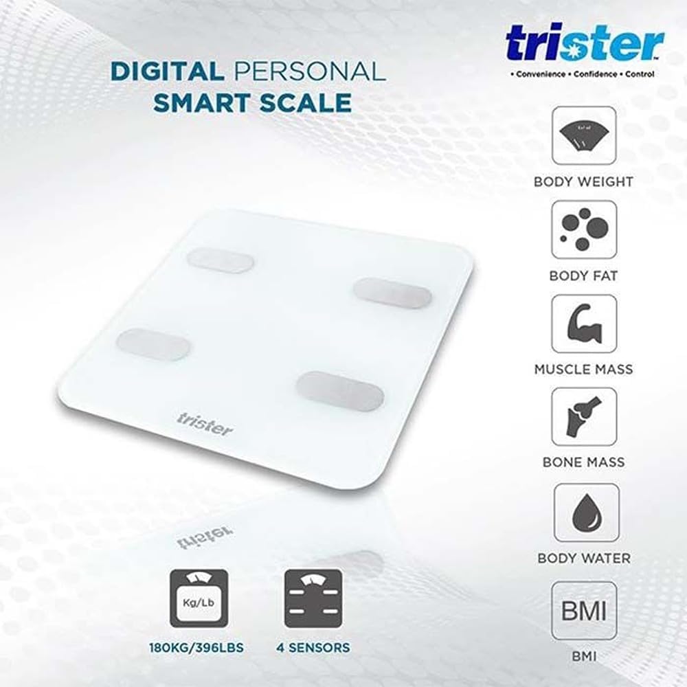 Trister Smart Body Muscle Bone Bmi Scale White 4S- TS 430PS-B