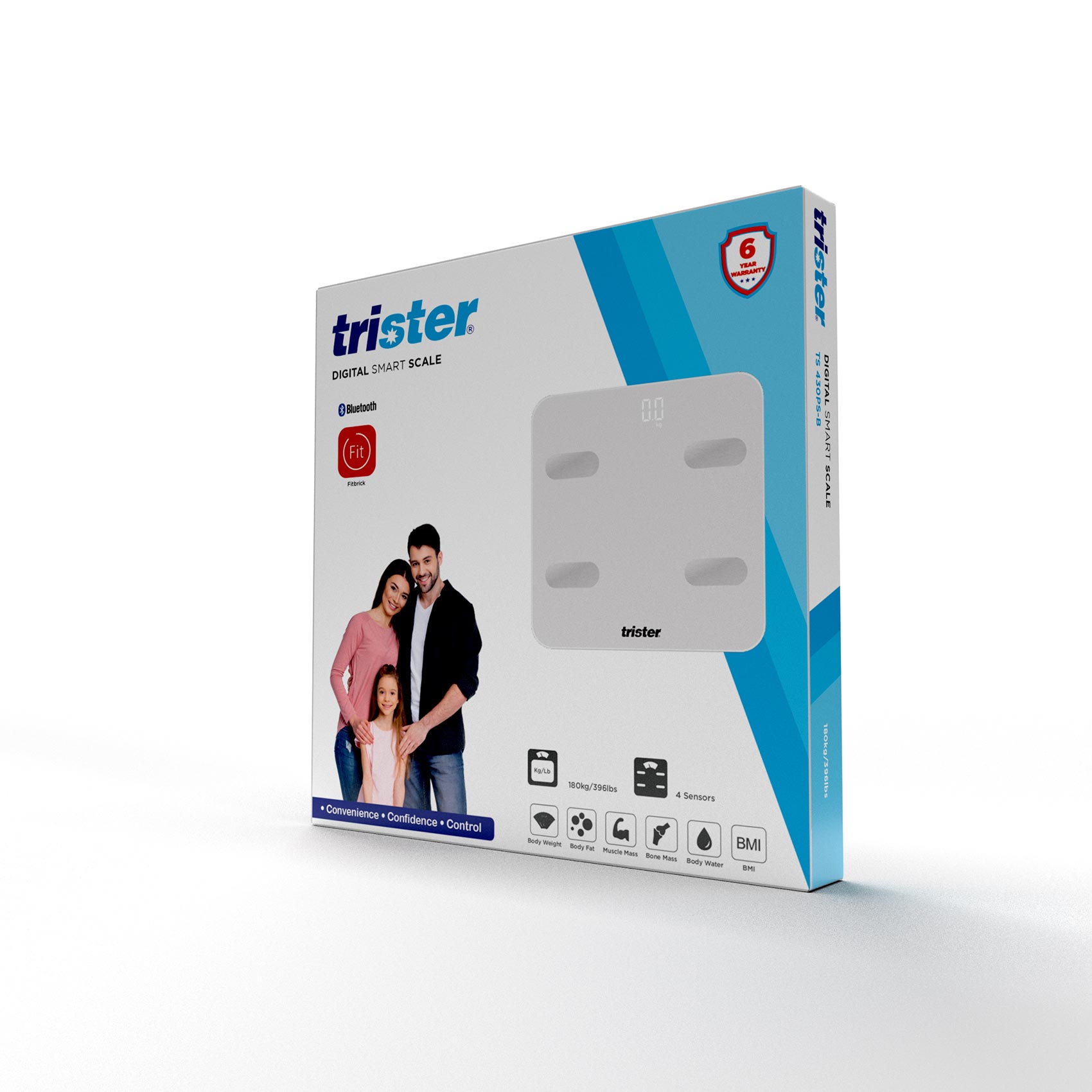 Trister Smart Body Muscle Bone Bmi Scale White 4S- TS 430PS-B