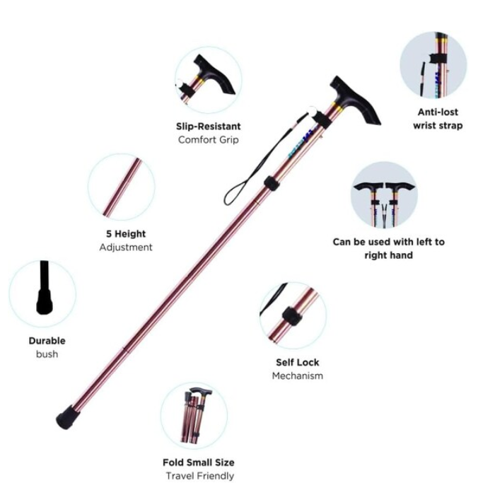 Trister Walking Stick Foldable TS 961WS-F