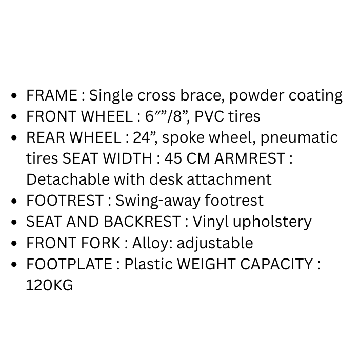Trister Wheelchair 18 Black TS 900WC18B