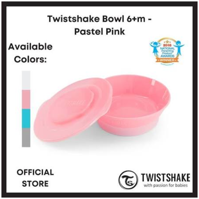 Twistshake Bowl 6m+ Pastel Pink
