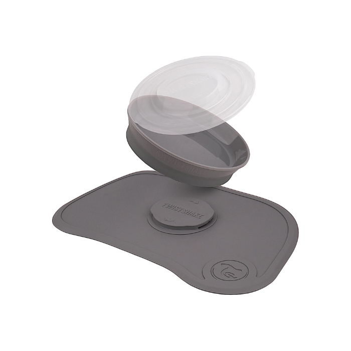 Twistshake Click-Mat Mini + Plate Pastel Grey