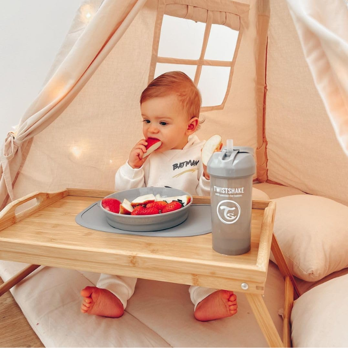 Twistshake Click-Mat Mini + Plate Pastel Grey
