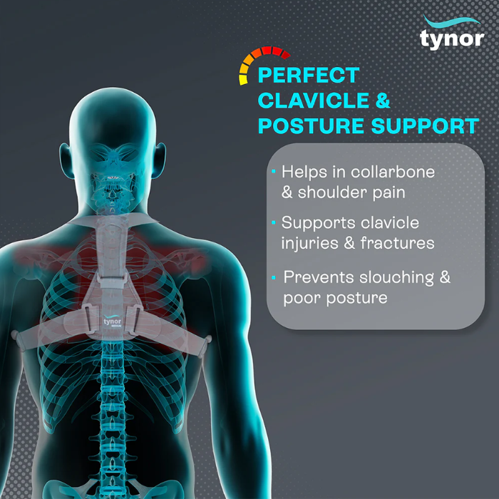 Tynor Clavicle Brace with Fastening Tape Small C-05 1s