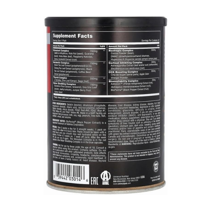 Universal Nutrition Animal Cuts 42 Packs