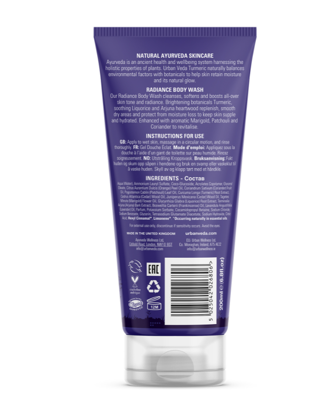 Urban Veda UV Radiance Collagen Boosting Body Wash 200ml