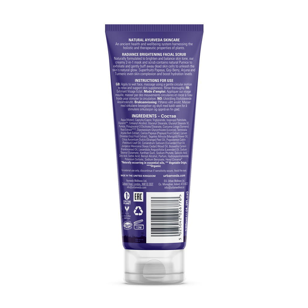 Urban Veda Radiance Brightening Face Vitamin C Scrub 125ml