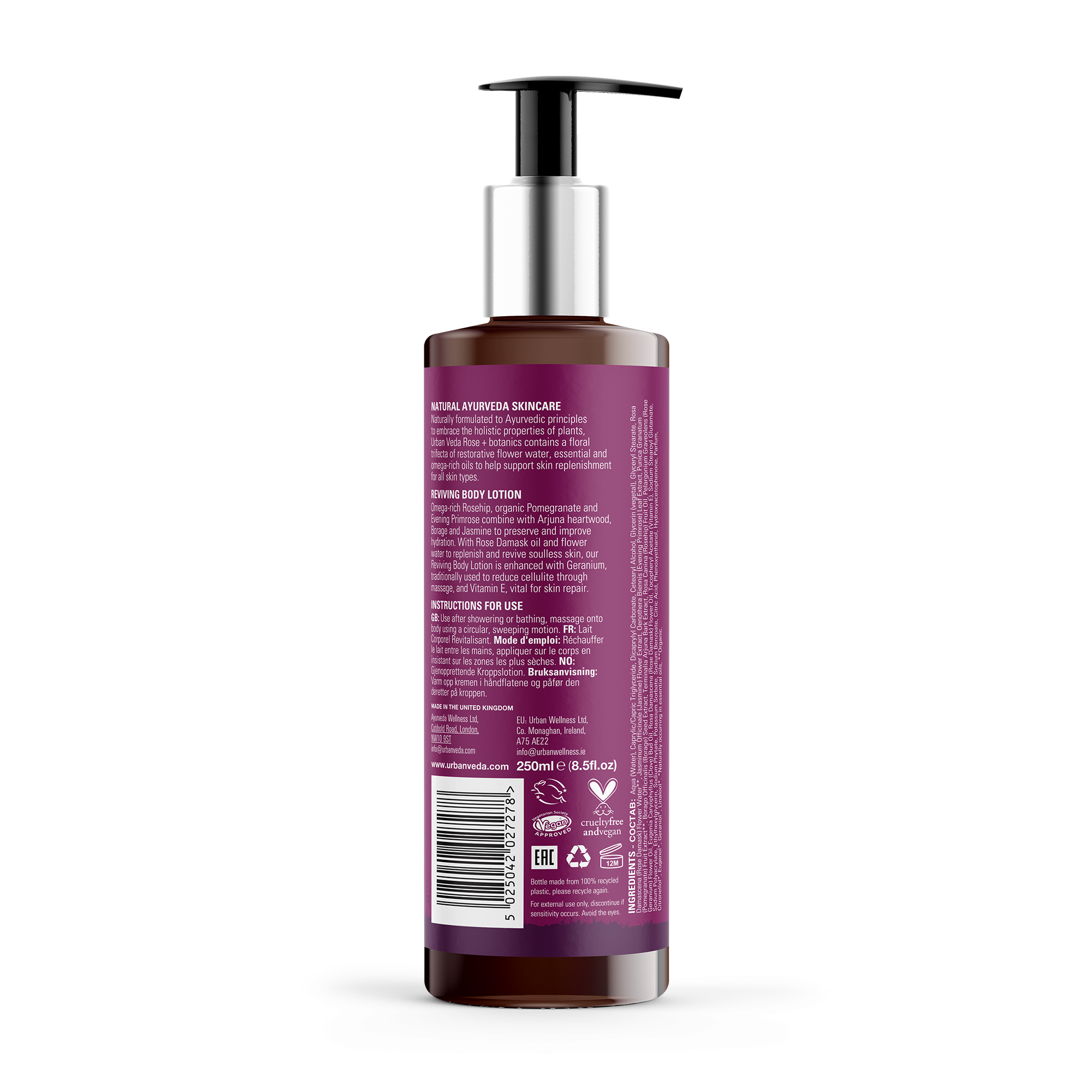 Urban Veda Reviving Rose & Vitamin E Collagen Boosting Body Lotion 250ml