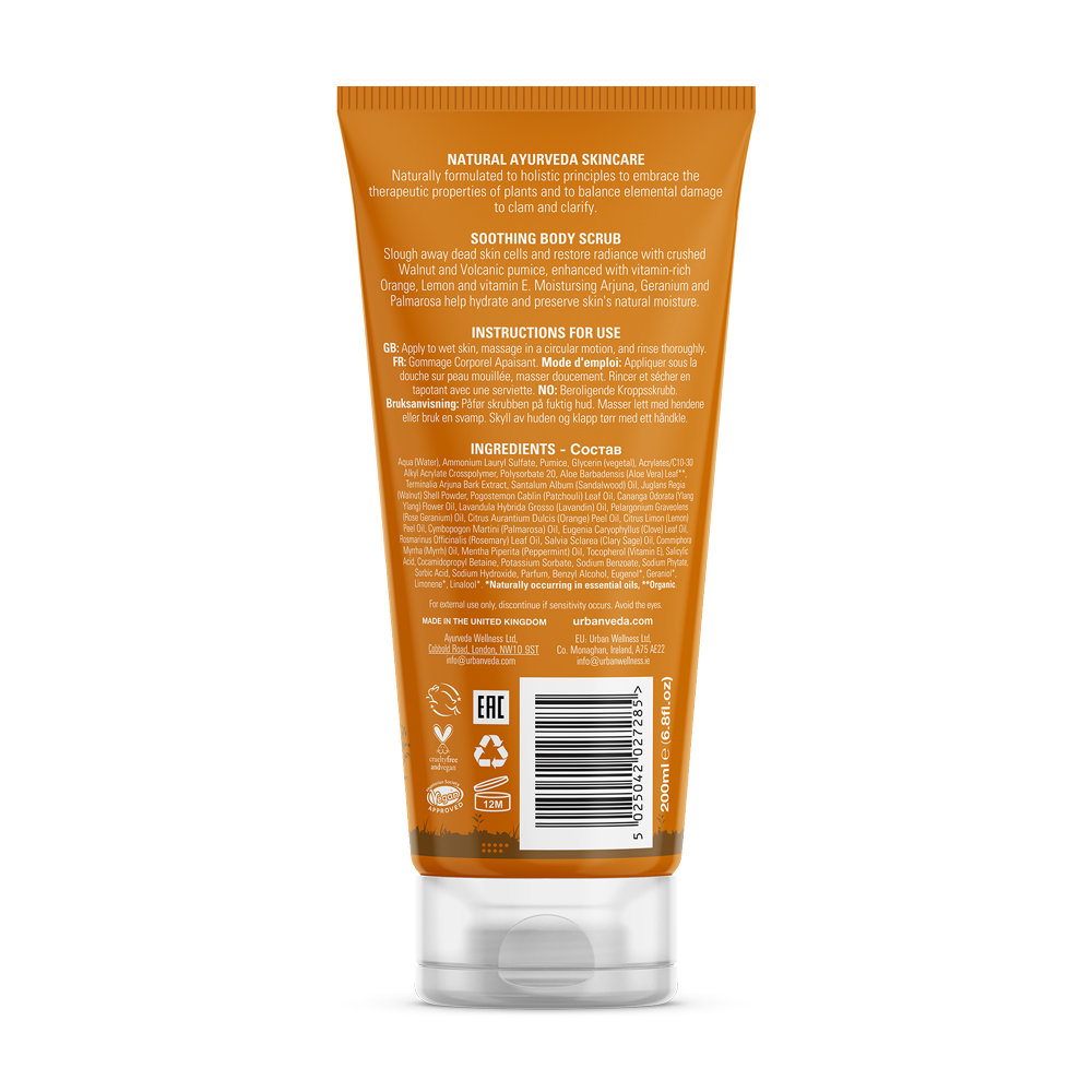 Urban Veda Soothing Sandalwood Aloe Vera Vitamin C Body Scrub 200ml