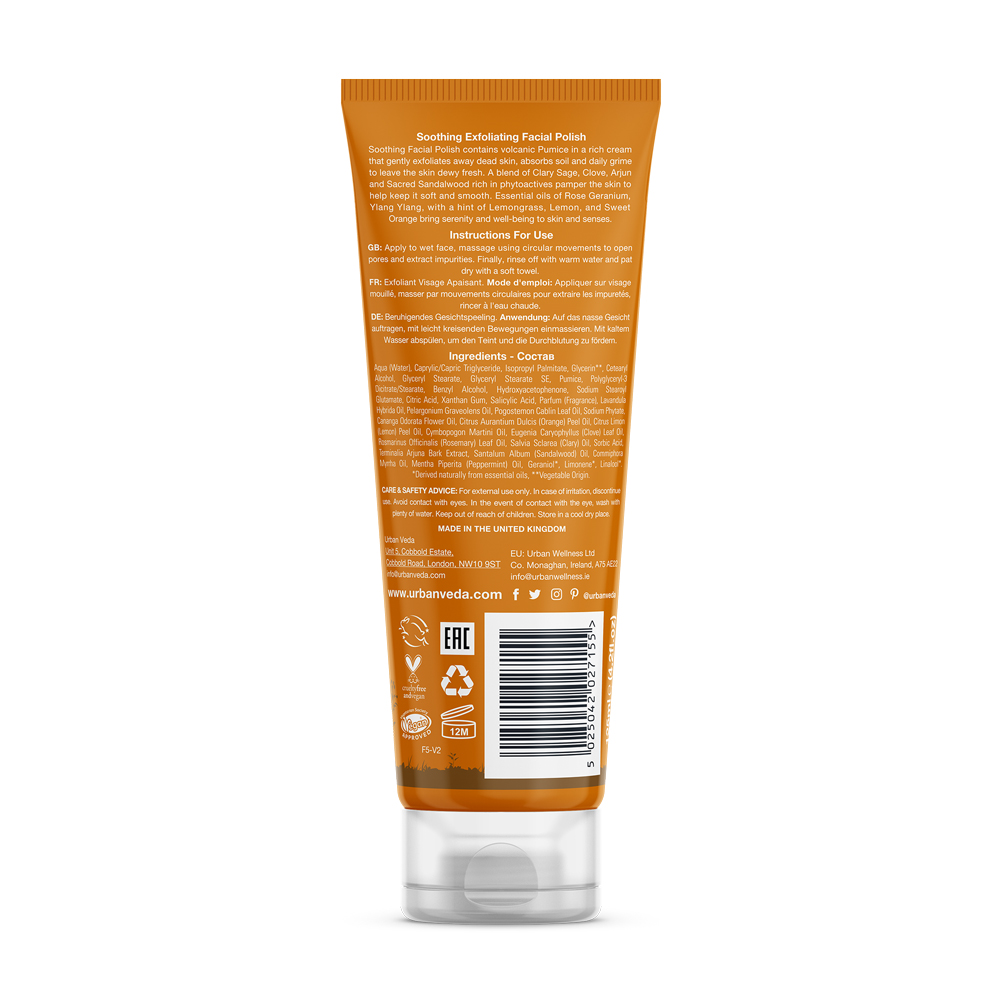 Urban Veda Soothing Gentle Salicylic Acid Exfoliating Facial Polish 125ml