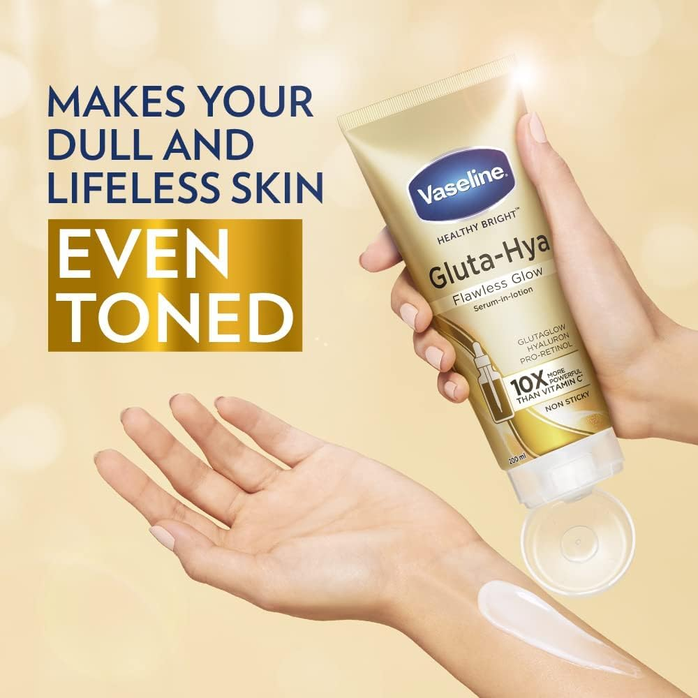Vaseline Gluta-Hya Flawless Glow Lotion – Glutathione & Hyaluronic Acid Brightening Body Care 200ml