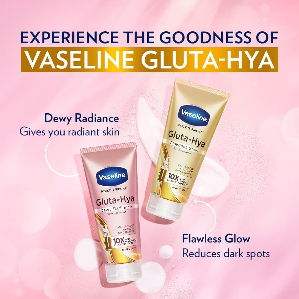 Vaseline Gluta-Hya Flawless Glow Lotion – Glutathione & Hyaluronic Acid Brightening Body Care 200ml