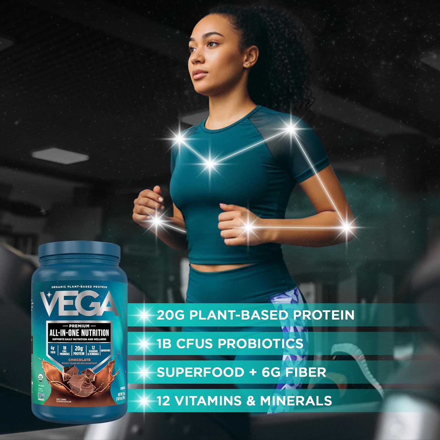 Vega One Organic All-In-One Shake Chocolate 25.0 Oz