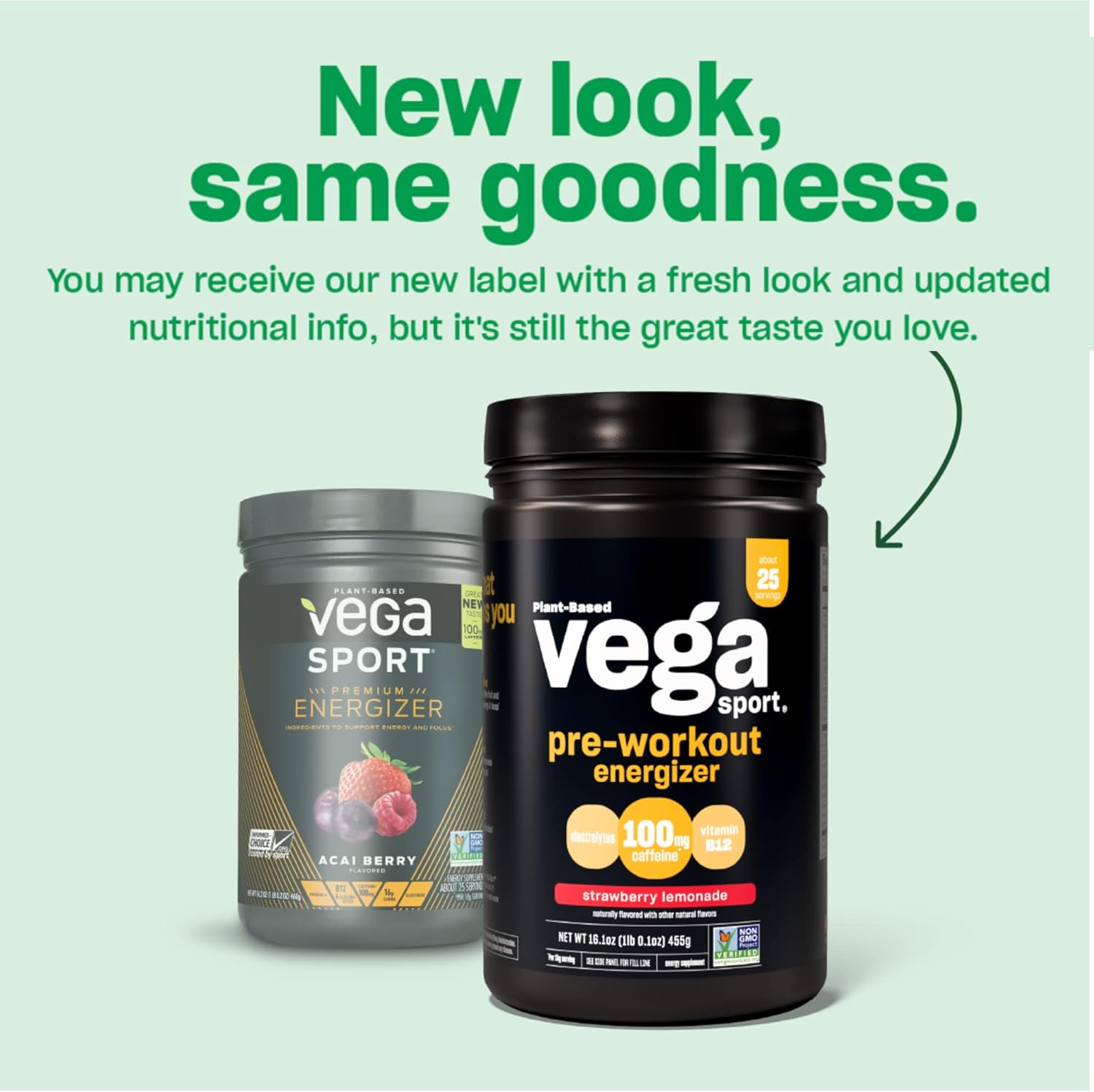 Vega Sport Premium Energizer Acai Berry 16.2oz