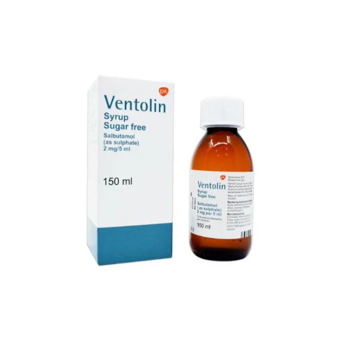 Ventolin 2mg/5ml Syrup (Sugar-Free) 150ml Bottle