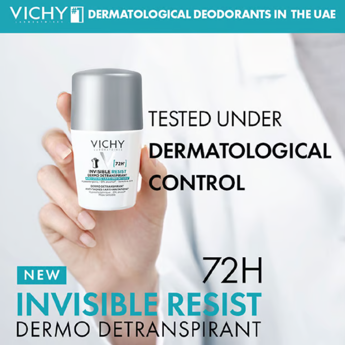 Vichy 72HR Invisible Resist Deodorant Roll-On Women 50ML