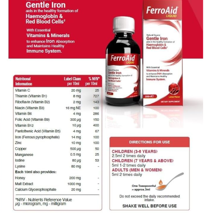 Vital Healthcare Ferroaid Liquid 200ml
