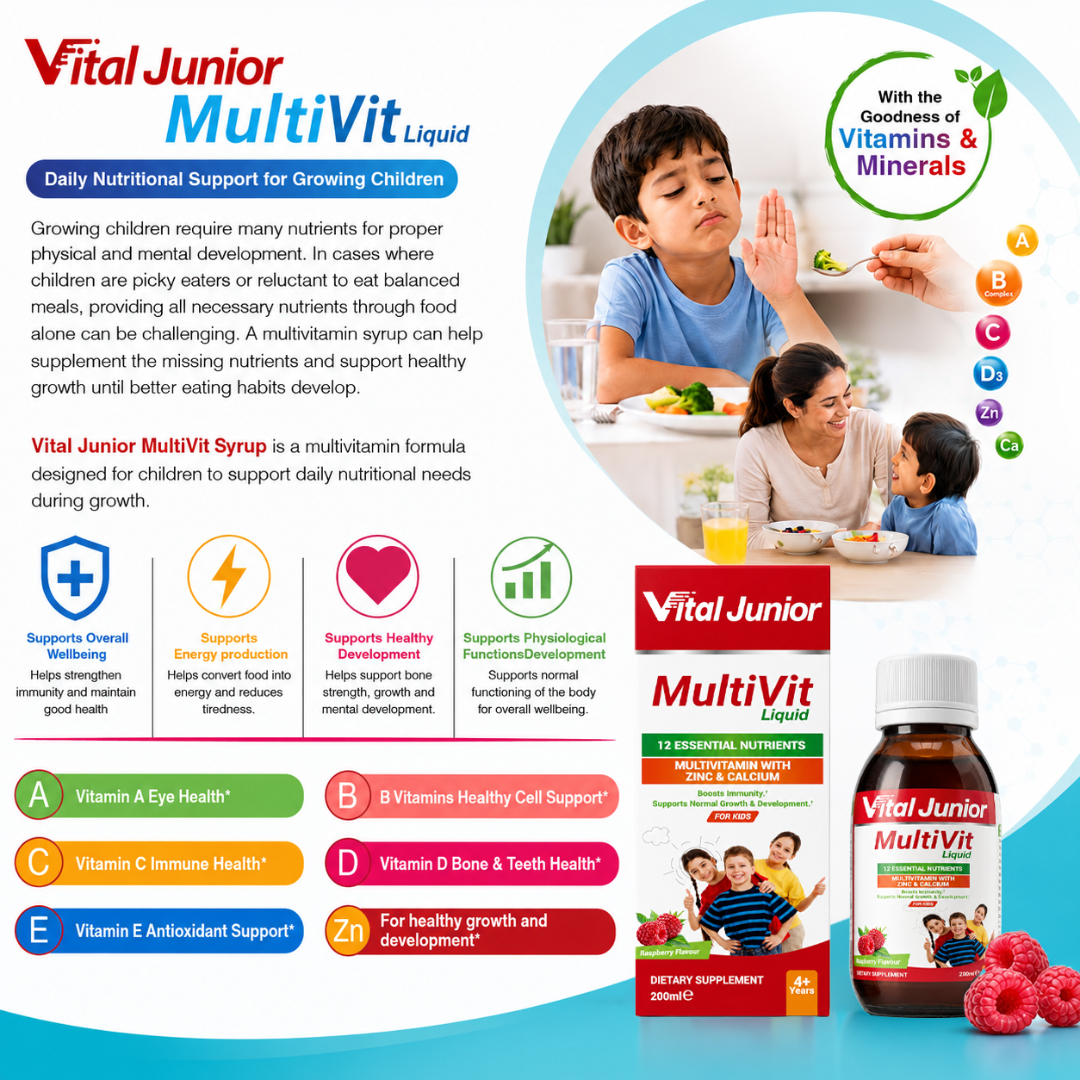 Vital Healthcare Vital Junior MultiVit Syrup 200ml
