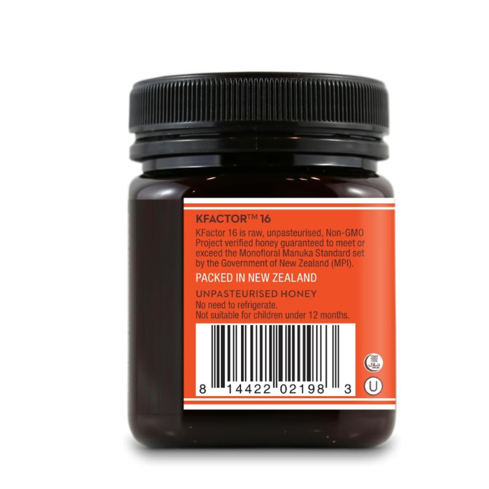 Wedderspoon Raw Monofloral Manuka Honey KF 16 250g