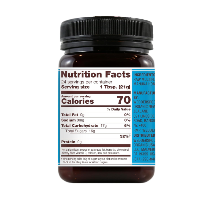 Wedderspoon Raw Multifloral Manuka Honey KFactor 12 500 g