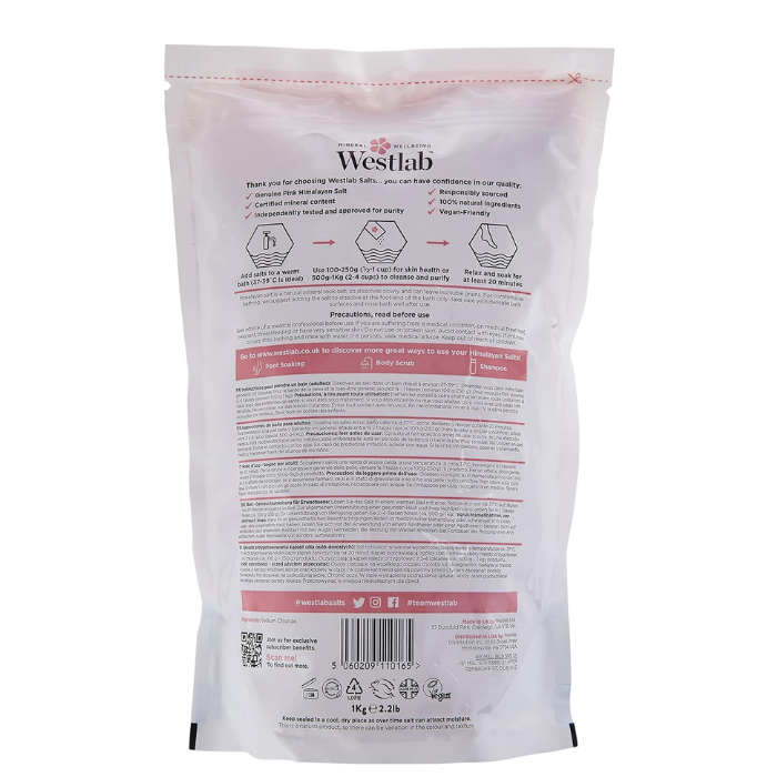 Westlab 100% Pure Cleansing Himalayan Salt 1kg