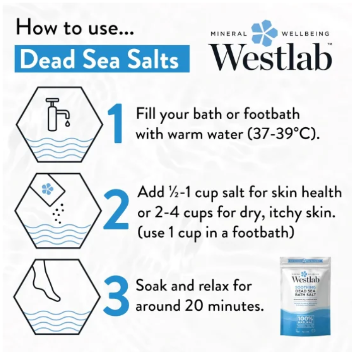 Westlab 100% Pure Soothing Dead Sea Salt 1kg