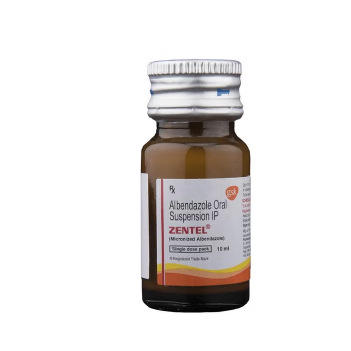 Zentel 100mg/5ml Suspension 20ml Bottle