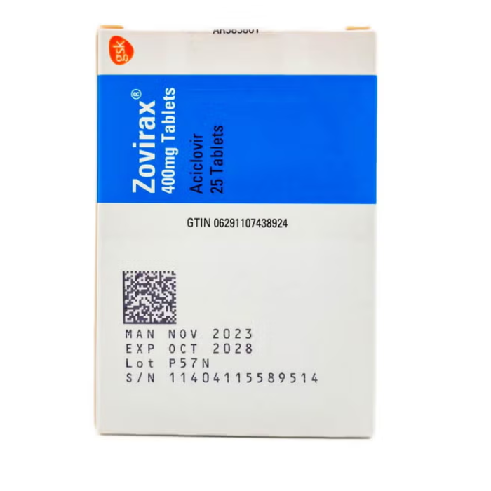 Zovirax 400MG Tab 25s